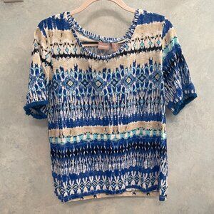 Chico's size 2, multi color, fringe